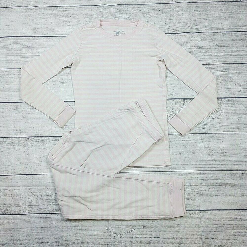 12 Primary Pink Stripe Pajamas